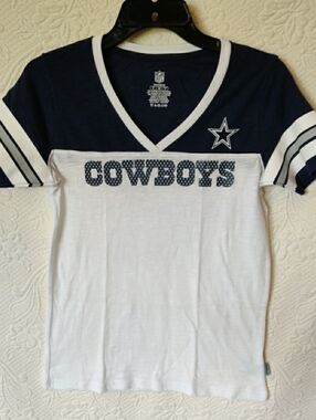 NFL Reebok Vintage 70s Dallas Cowboys Logo Short Sleeve Tee Shirt Two-Tone